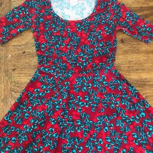 Red print Nicole dress